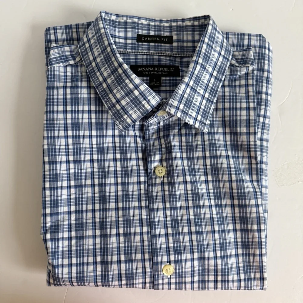 Banana Republic Lot Of 4 Camden‎ Fit Long Sleeve Button Down Shirt LARGE Career